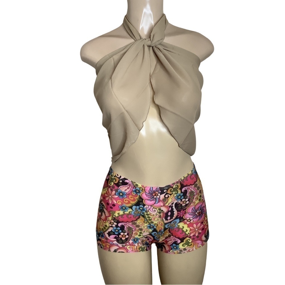 Indecent Proposal Size Small Made by Zuliana Shorts & Zuliana Sarong Top New